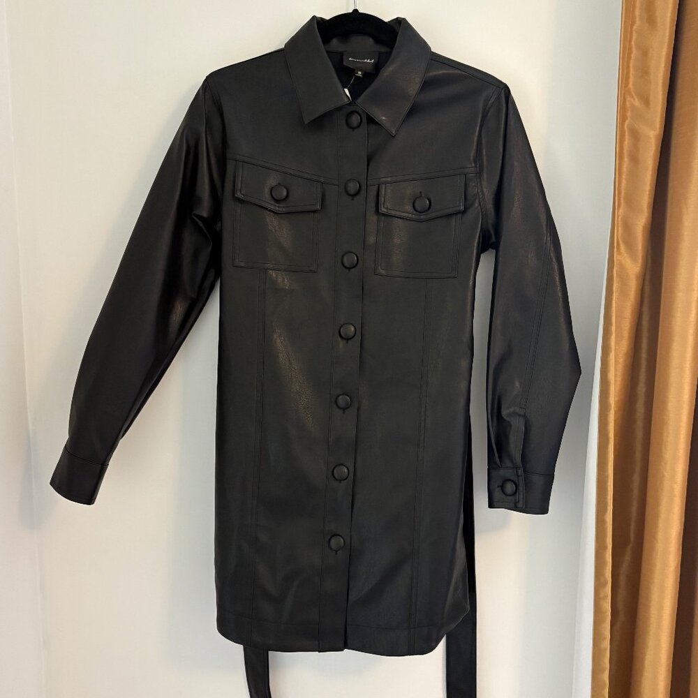 Line & Dot Mika Faux Leather Dress - NWT - XS